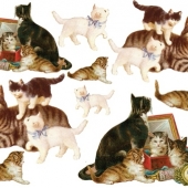 Переводная декупажная карта  Кошки и котята