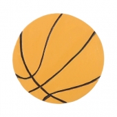 Декоративный элемент  Мяч баскетбольный (8см) раскрашенный, материал дер